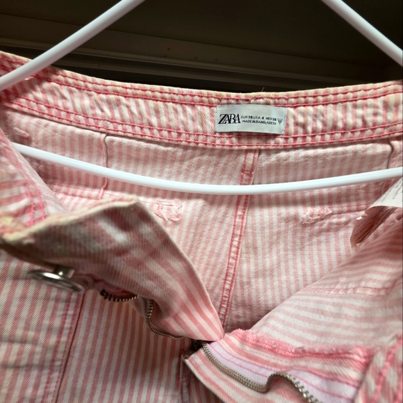 Pink Striped Crop Top and Pants Set - Picture 3 of 8